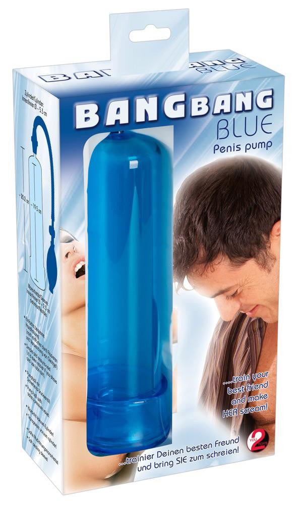 Penis Pump For Vacuum Training 20 Cm Transparent Blue Design