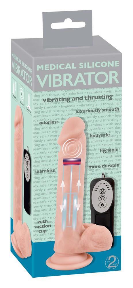 Sex Toy Thrusting Rotating Vibrating 21 Cm Black