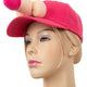 Sex Toy Baseball Cap With Plush Penis Pink With Adjustable Strap