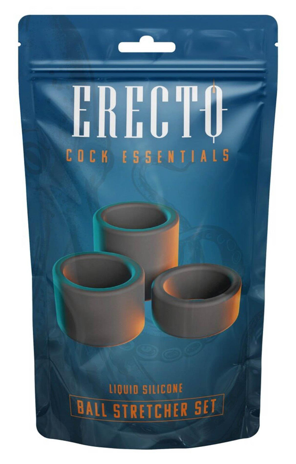 Erecto Penis Ring Set Stretchable 3 Sizes Liquid Silicone