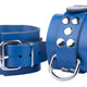Premium Ultra Blue Leather Handcuffs – For A Pampering Experience