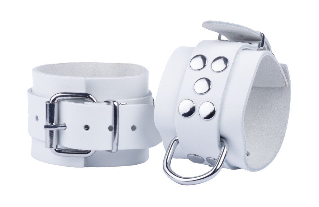 Premium White Leather Straps – Sensual Handcuffs