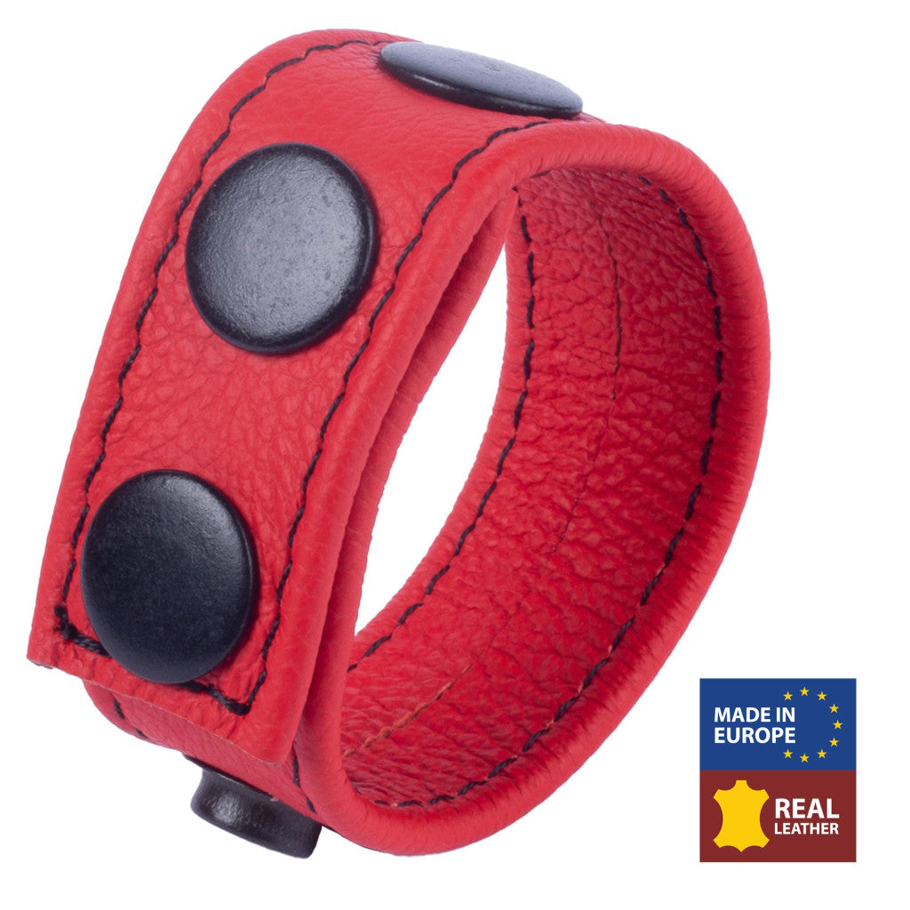 Red Cocky – Leather Cock Ring For Premium Comfort