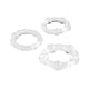 Silicone Penis Ring Set With Pressure Booster Different Sizes Transparent