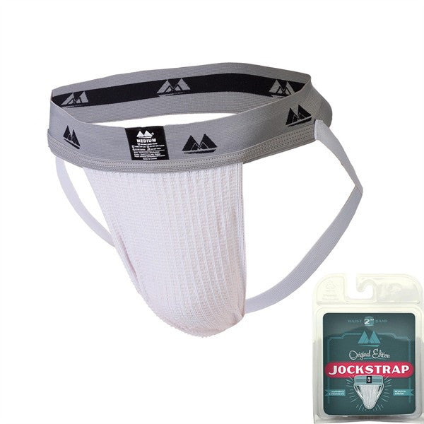 Jockstrap Original – Classic White Men's Underwear With 2 Stripes