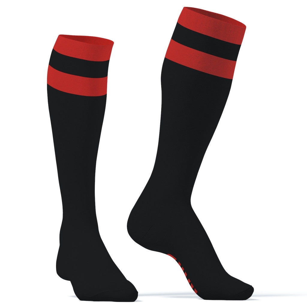 Hard Sneakxx – Stylish Premium High Socks Black-red