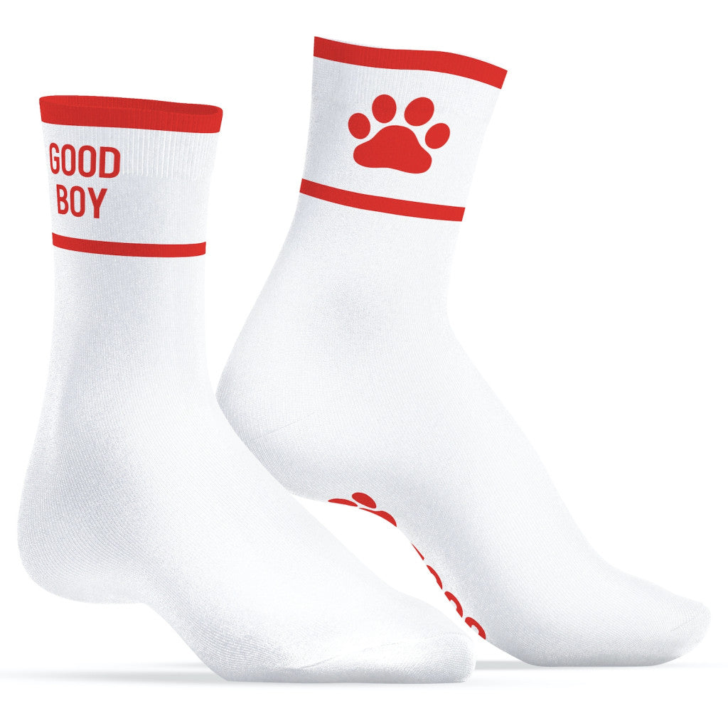 Good Boy Socks – In A Stylish White And Red Combination
