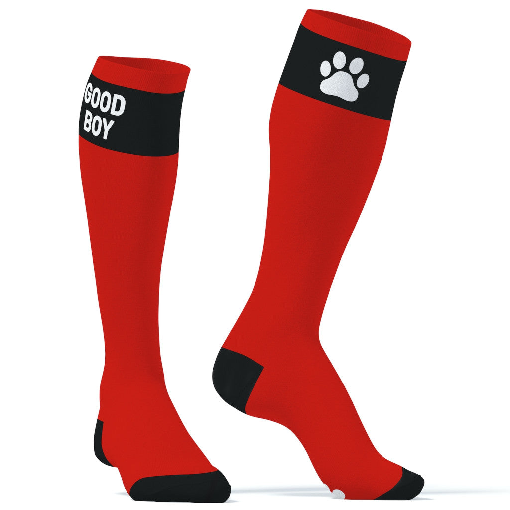 Big Good Boy – Red Premium Knee Socks