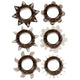 Me You Us Penis Ring Woven Waterproof Flexible 6-piece Set In Smoke Color