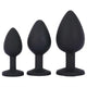 Me You Us Anal Plug Set In Three Sizes With Black Silicone Base
