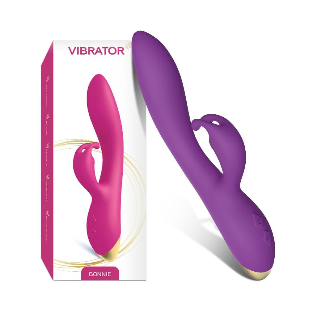 Bonnie Vibrator Bunny G-spot Stimulator Waterproof 22.2 Cm Purple