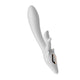 Vibrator Silicone G-spot Stimulator 10 Modes Waterproof White 22 Cm
