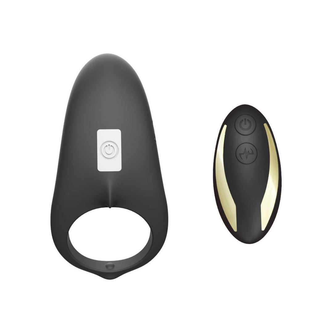 Sex Toy Penis Ring Vibrating 9 Modes Usb Charging Black