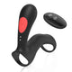 Stamen Penis Ring Remote Control 7 Vibration Modes Waterproof Black