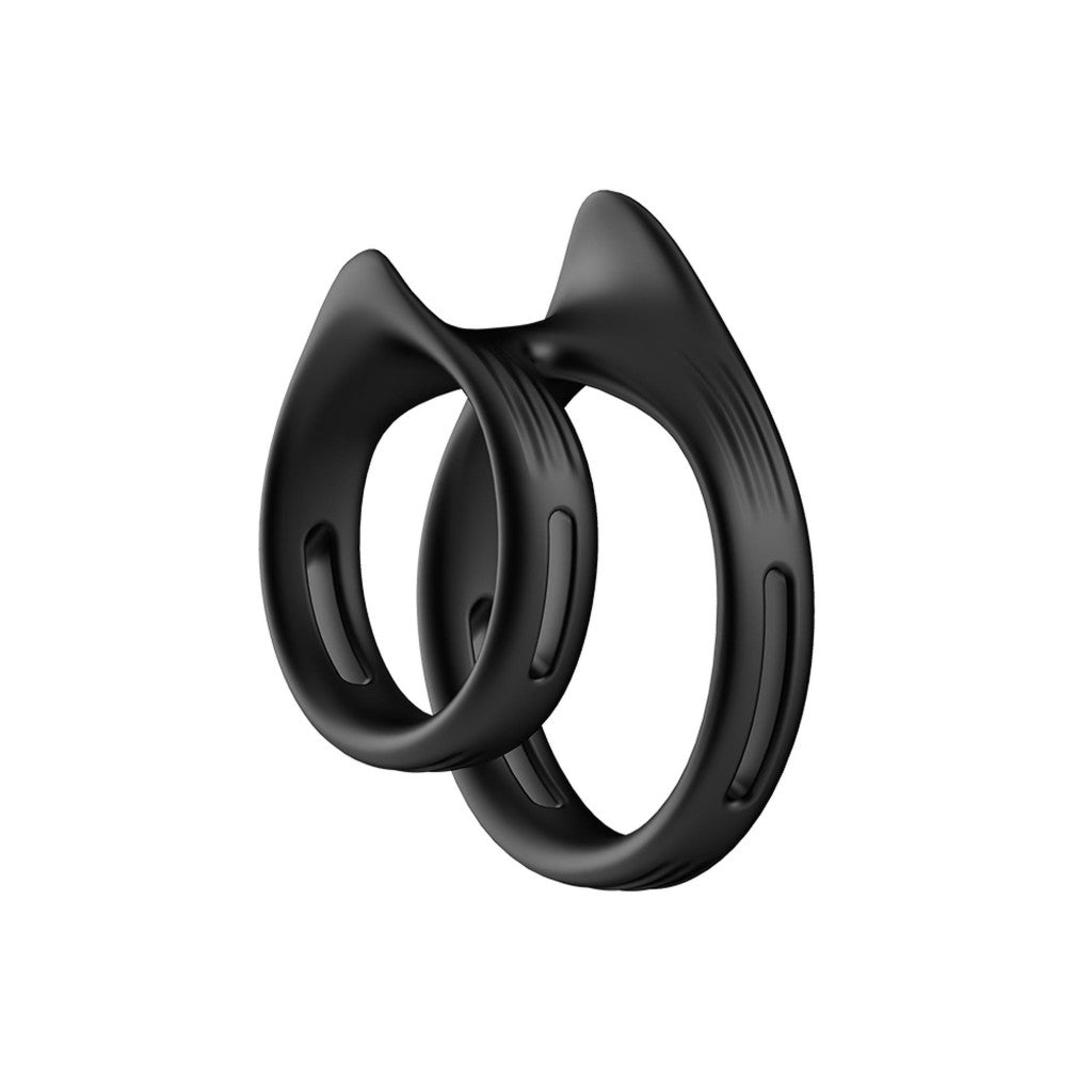 Capen Penis Ring Double Flexible Medical Silicone Black 37x36x36mm