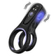 Mechao Penis Ring Vibrating 9 Modes Usb Charging Waterproof Black