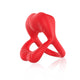 Sex Toy Penis Ring 9 Vibration Modes Removable Bullet 7 Cm Red