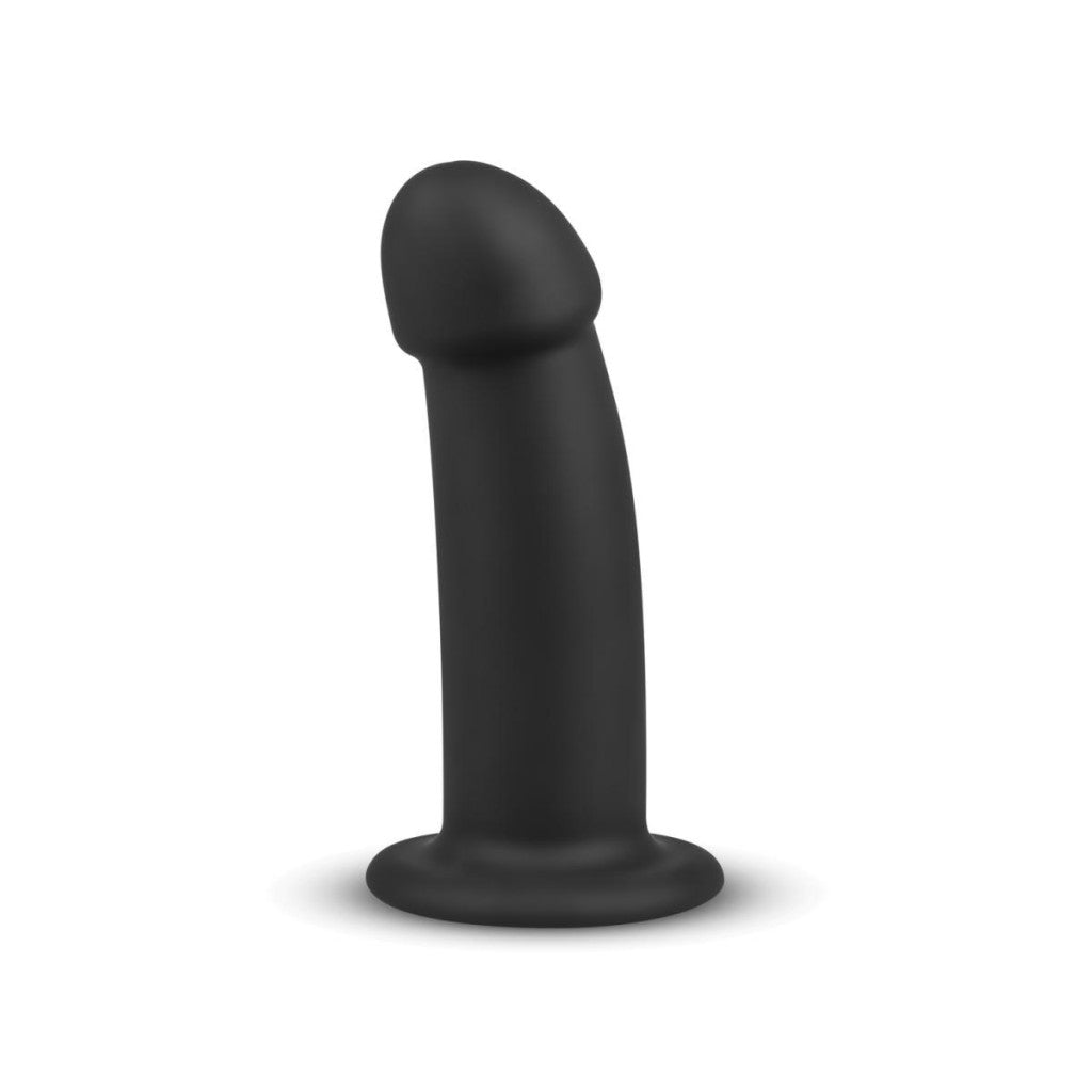 No-parts Dildo Ergonomic Anal And Vaginal Stimulator 14.5 Cm Black