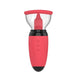 Penis Pump Vibrating 10 Suction Levels 10 Licking Modes Waterproof Red