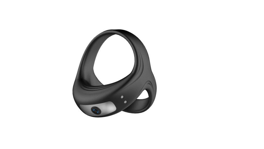 Penis Ring Vibrating Rechargeable Adjustable Size Black