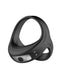 Penis Ring Vibrating Rechargeable Adjustable Size Black