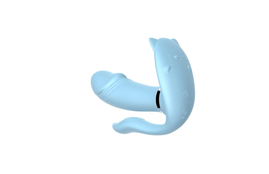 Small Vibrator With Double Stimulation 9 Vibration Modes Waterproof Silicone