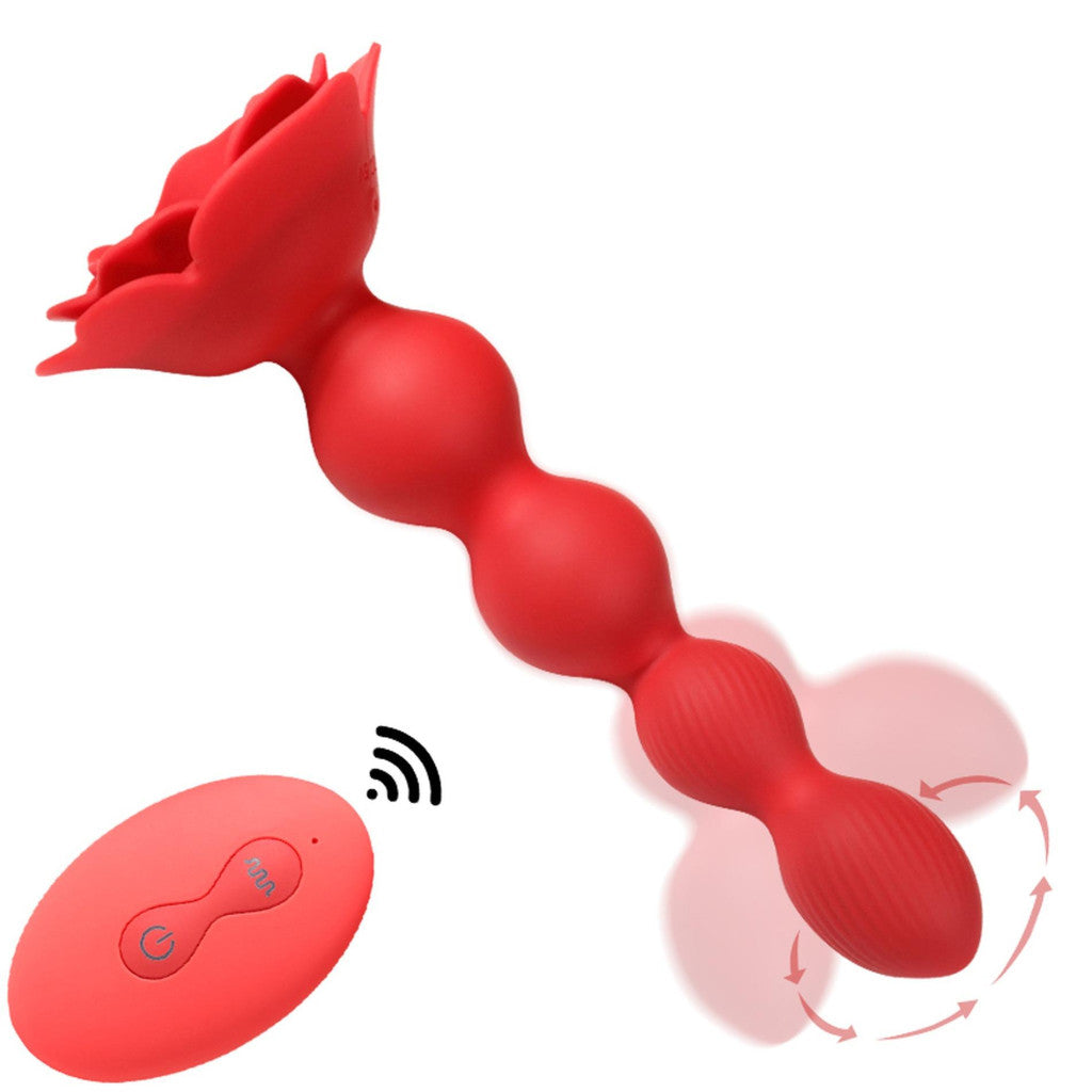 Rose Rotating Anal Beads