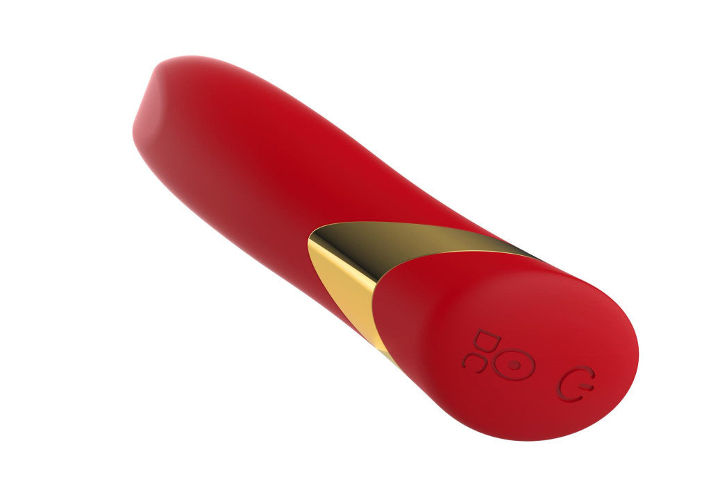 Vibrator 10 Modes Waterproof Usb Charging 10 Cm Red