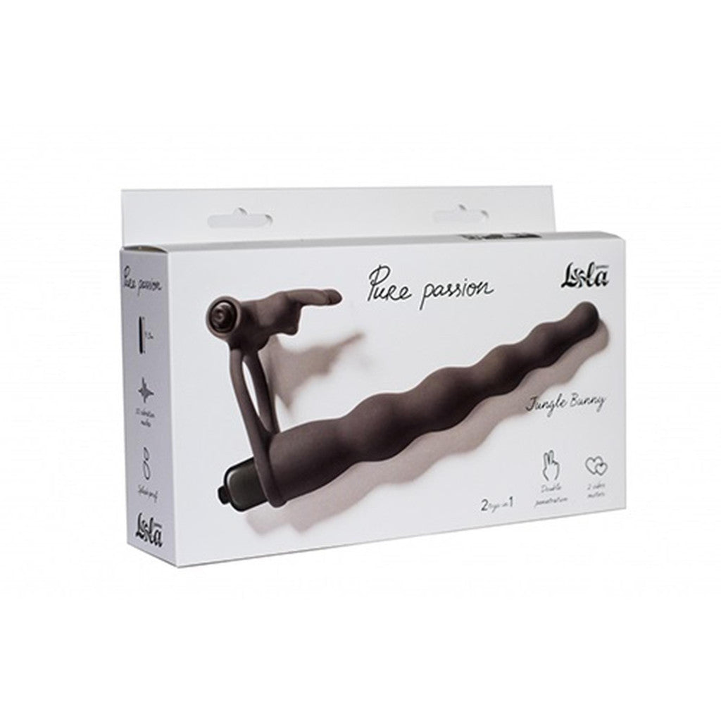 Lola Games Strap-on Dildo Double Penetration 10 Modes Black