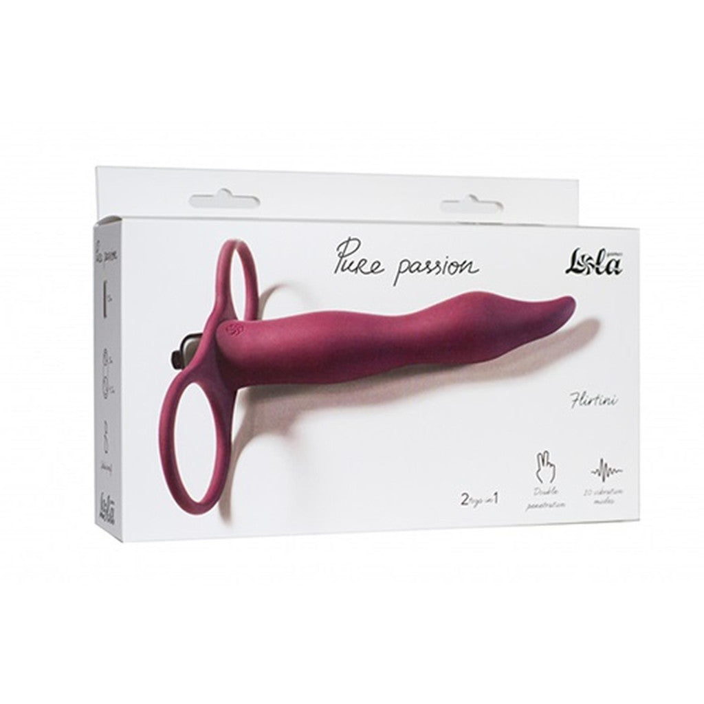 Lola Games Strap-on Double Penetration 10 Modes Burgundy