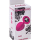 Anal Plug Silicone Decorative 8.5 Cm Pink Black Crystal