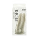 Double Dildo Realistic Shape Pearl Effect Sticky Base 17.5 Cm White