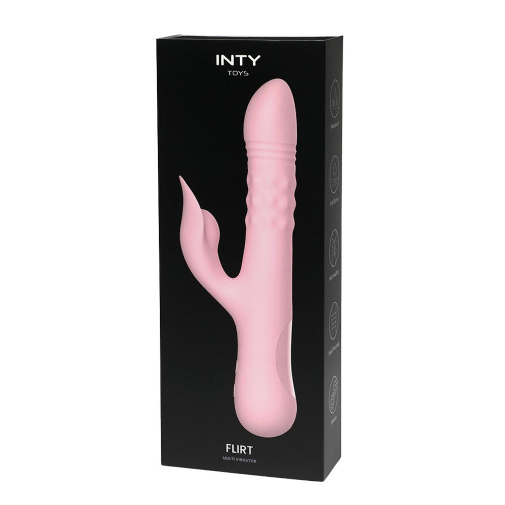 Inty Toys Vibrator 10 Modes Pulsating Double Motor 24 Cm Pink