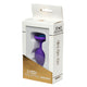Star Collection Anal Plug Widened Shape Stable Base M Purple Light Blue Stone