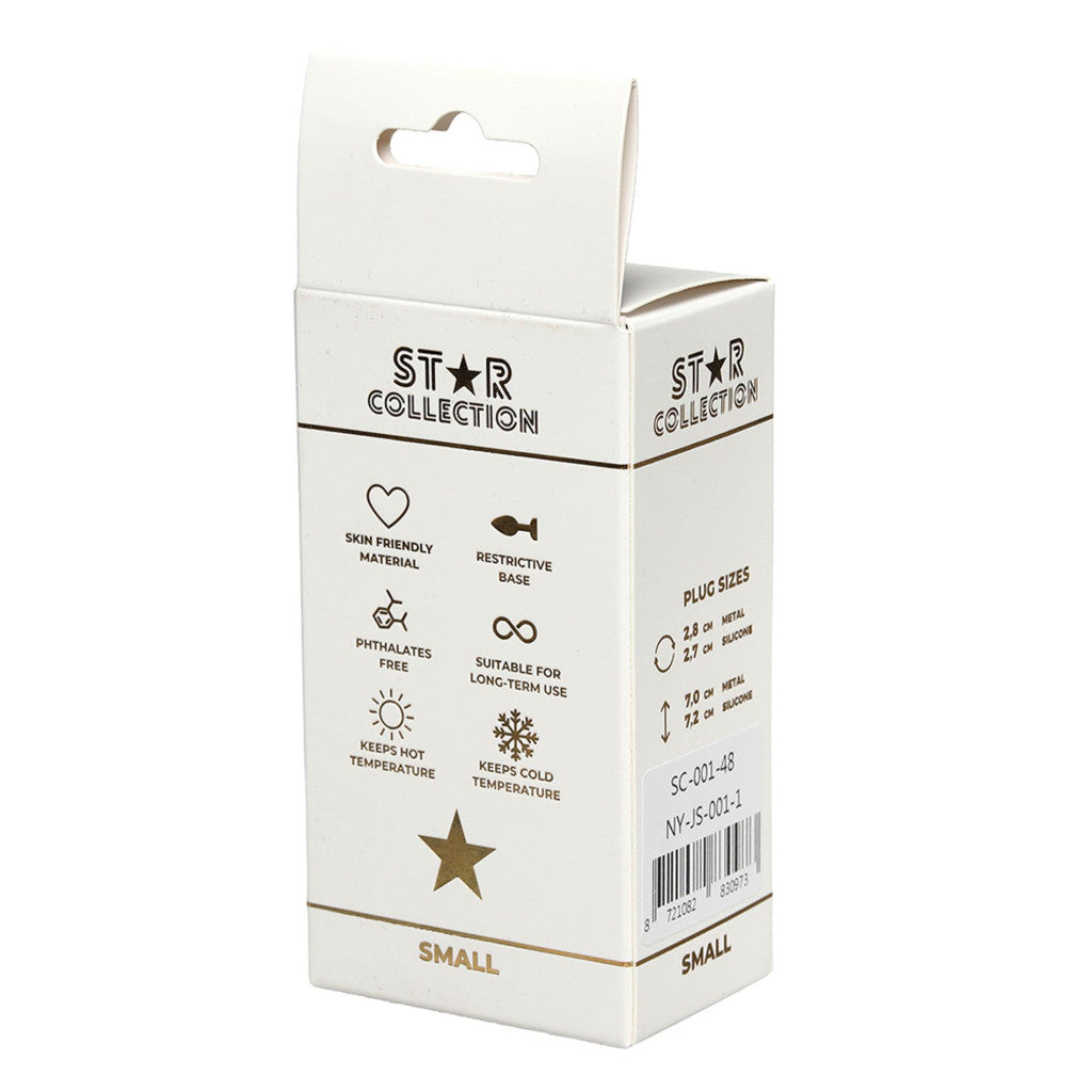 Star Collection Anal Plug Comfortable Safe Use S Light Blue Stone Silver