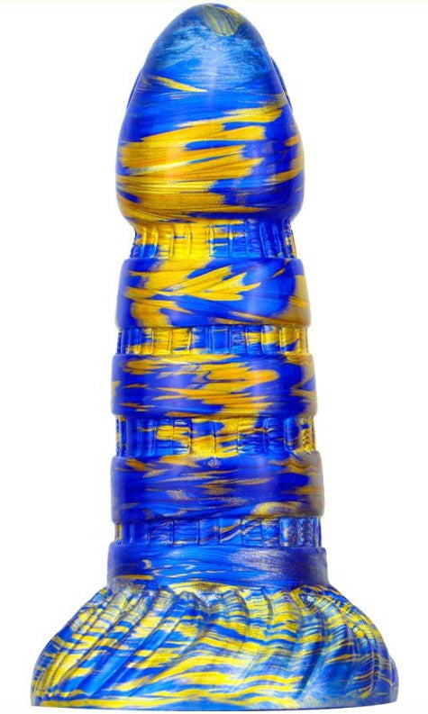 Torff Dildo - Premium Blue-gold Colored Silicone Toy 16cm