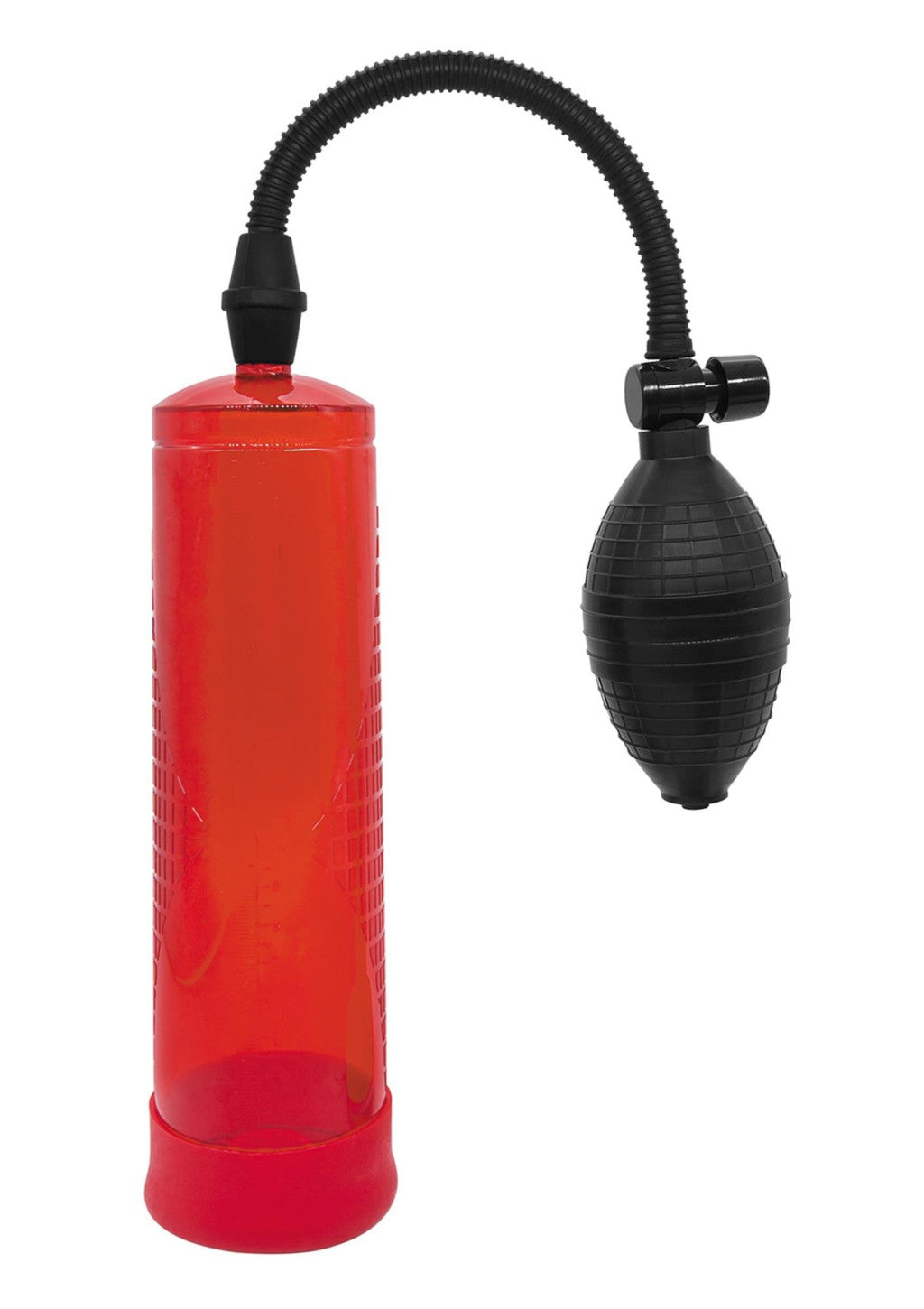 Powerpump Penis Pump Vacuum With Size Indicator Red
