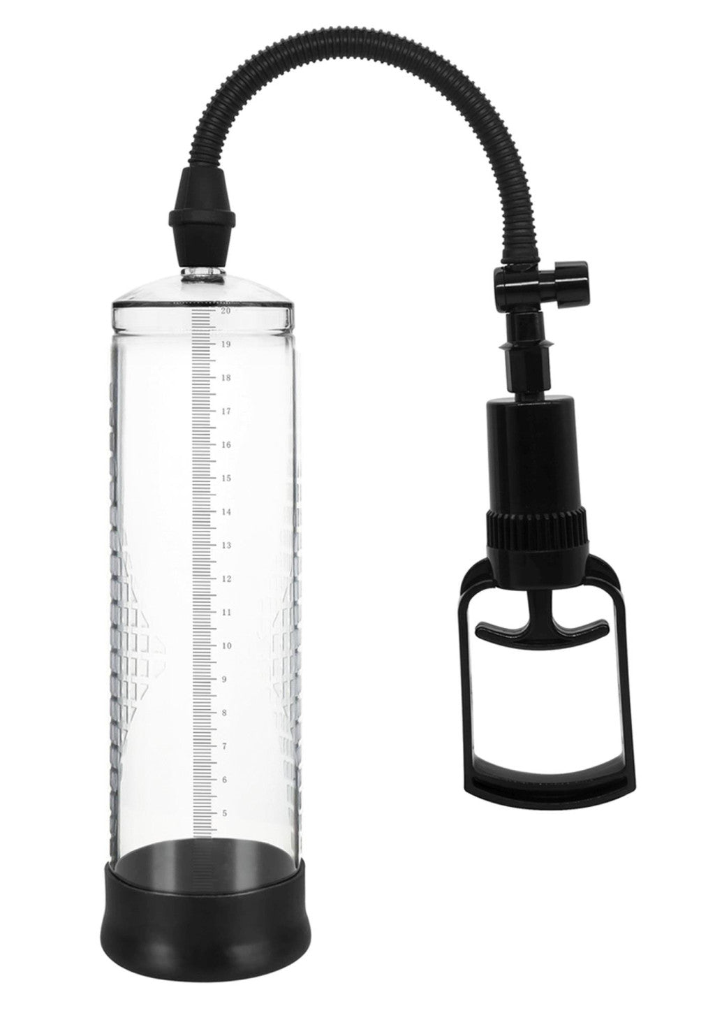 Powerpump Penis Pump Magnifier With Size Indicator Black Transparent