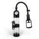 Master Penis Pump Vibrating Size Indicator Manometer Black Transparent