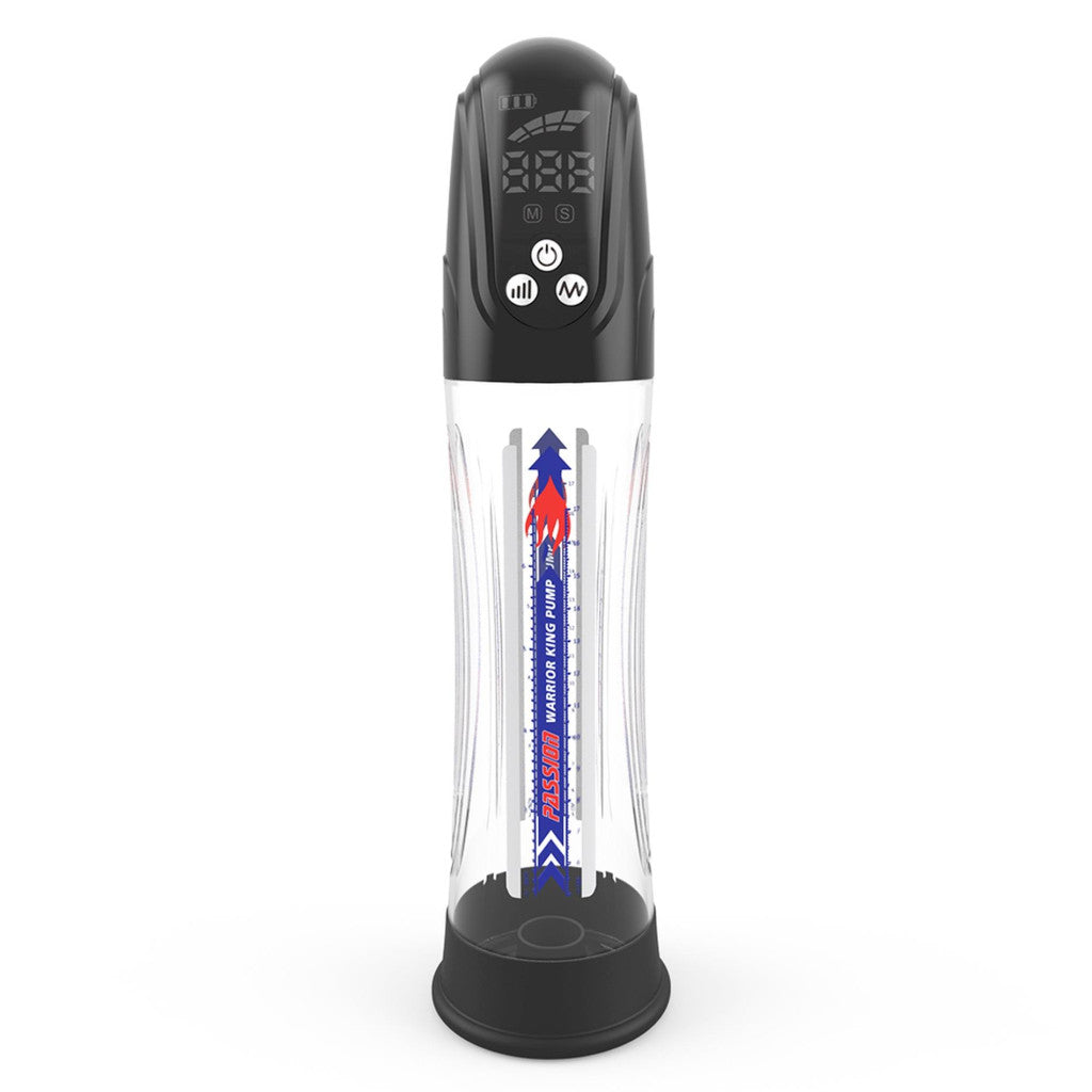 Waterproof Penis Pump With Lcd Display 4 Speeds Usb Charging 31 Cm Black