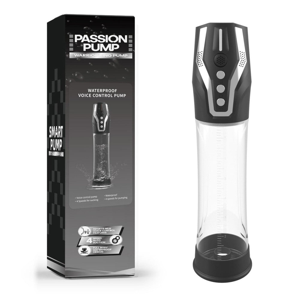 Passion Pump Penis Pump Automatic Sound Controlled Waterproof 318mm Black