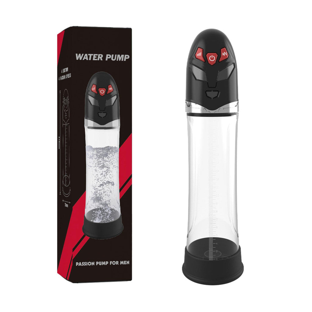 Passion Pump Penis Pump Automatic Suction Massage Waterproof 32 Cm Black
