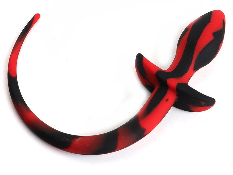 Premium Dog Ear Anal Plug – 7.5 Cm Black-red