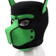 Puppy Neoprene Mask - Black And Green Dog Style