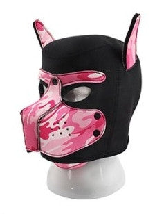 Puppy Neoprene – Black-pink Camouflage Mask