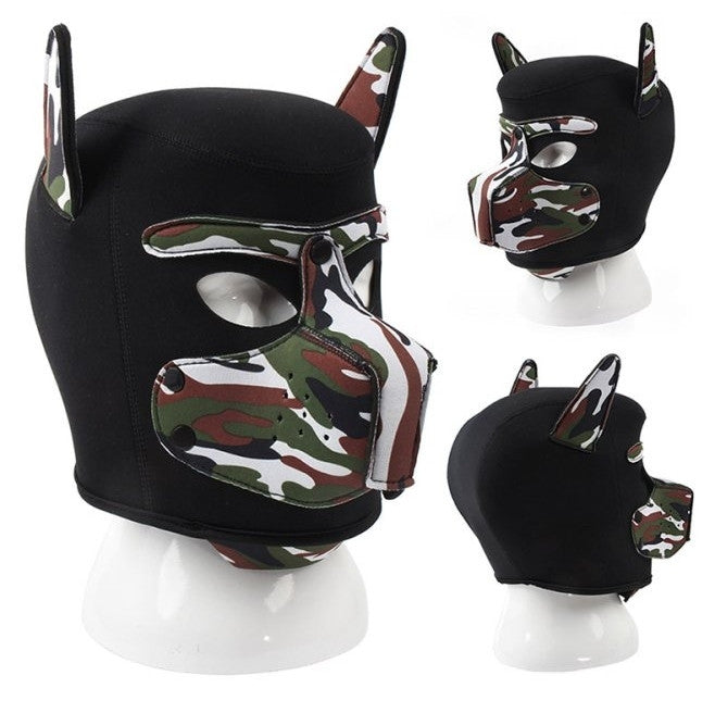 Puppy Neoprene – Black-camouflage Mask In Doggy Style