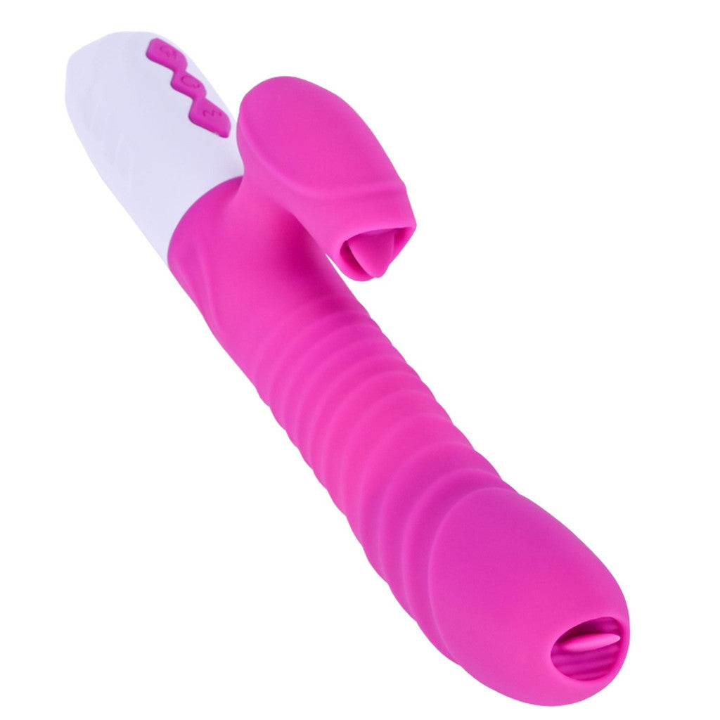 Sex Toy Vibrator Vibrating Heatable 7 Modes Waterproof Purple