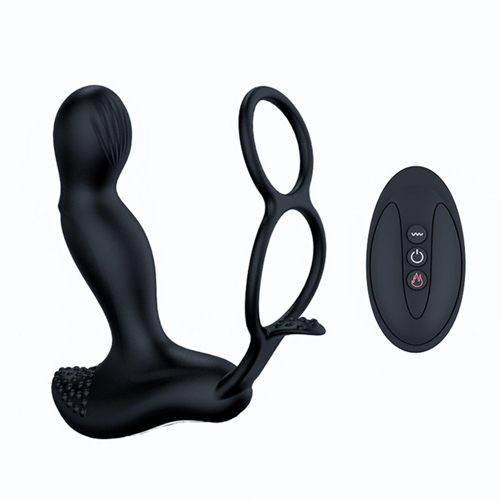 Sex Toy Massager 7 Vibration Modes Heating Function Black