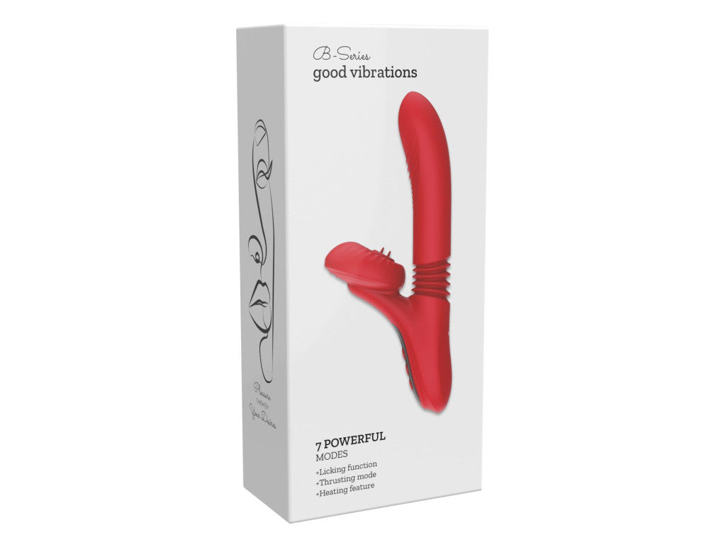 Sex Toy Vibrator 7 Modes Pulsation Heating 24 Cm Black