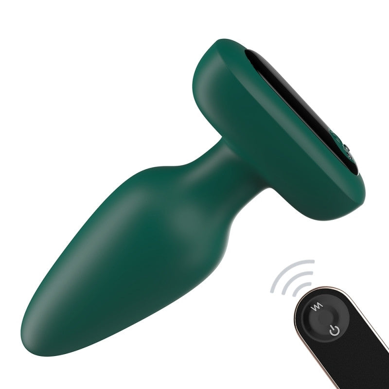 Premium Green Silicone Vibrating Anal Plug 10 X 4.2 Cm